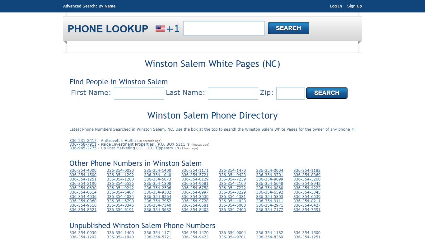 Winston Salem White Pages - Winston Salem Phone Directory Lookup