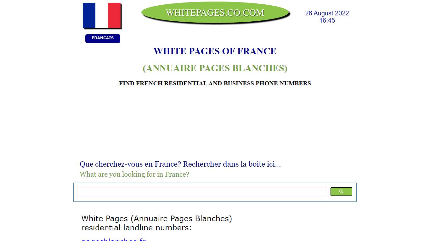 White Pages of France (Annuaire Pages Blanches) - .co.com